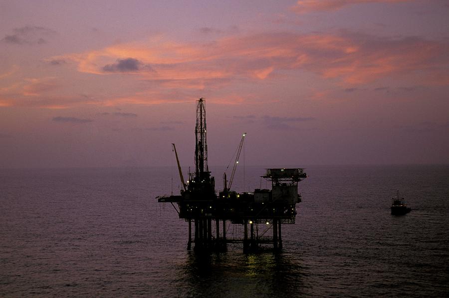 oil rig sunrise landscape