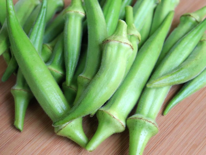 okra green pods nature