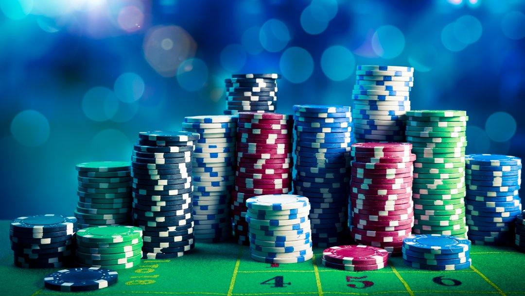 casino table and chips