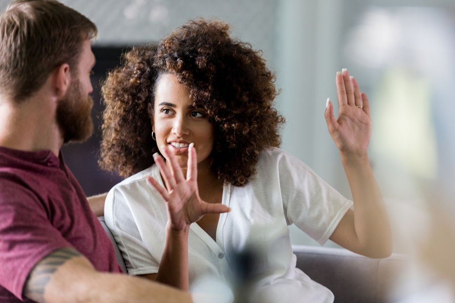 couple discussing boundaries