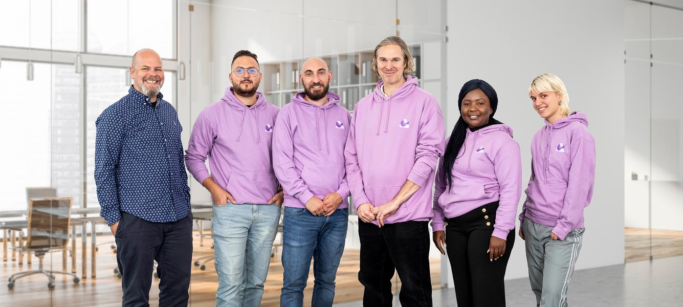 Team working in an AI Lab
