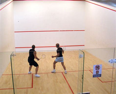 squash court view