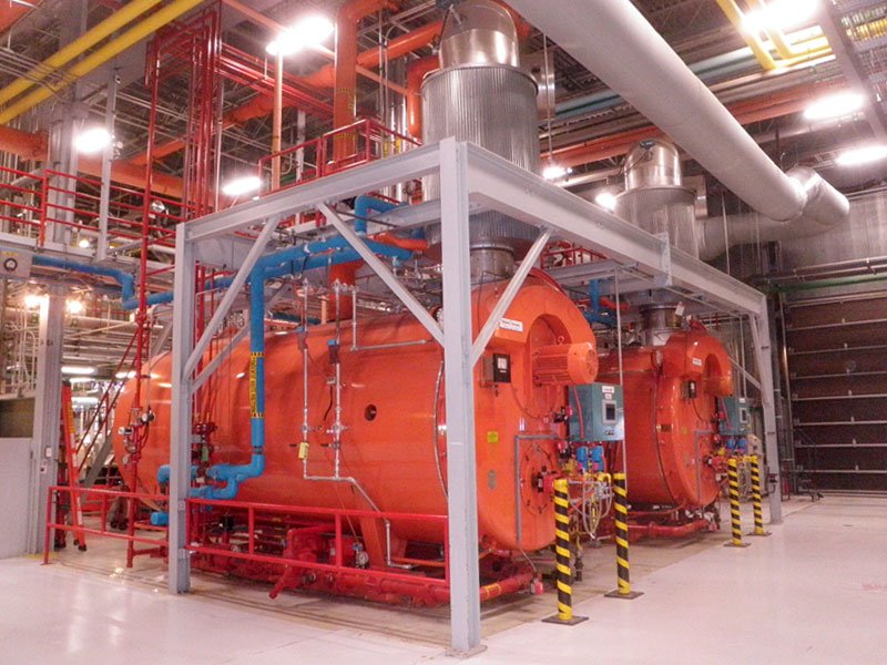 Schéma d'une centrale thermique de production de vapeur