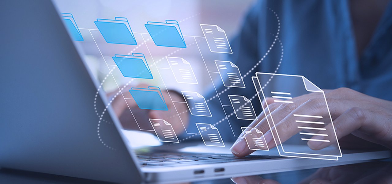 Illustration of digital file organization concepts