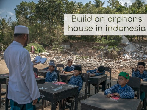 orphanage building with students outdoor