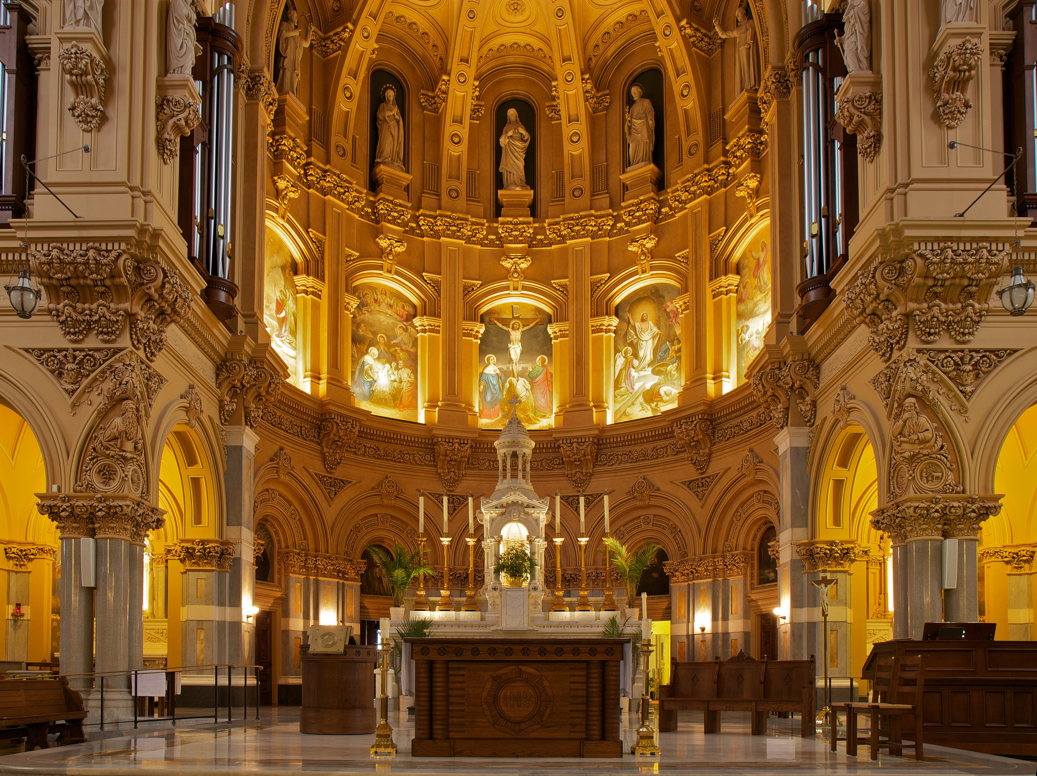 scenic church interior altar