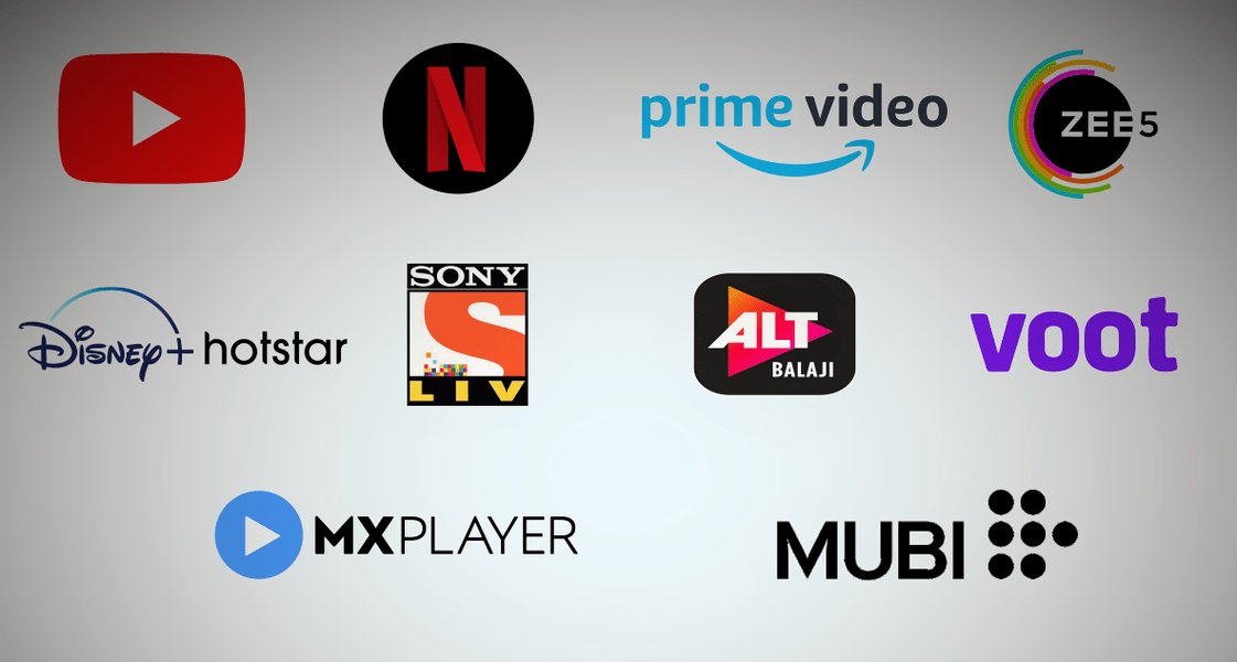 An array of OTT platform logos indicating market diversity