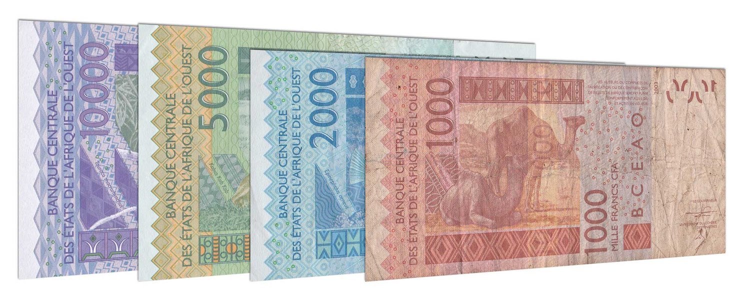 Billets du Franc CFA d'Afrique de l'Ouest