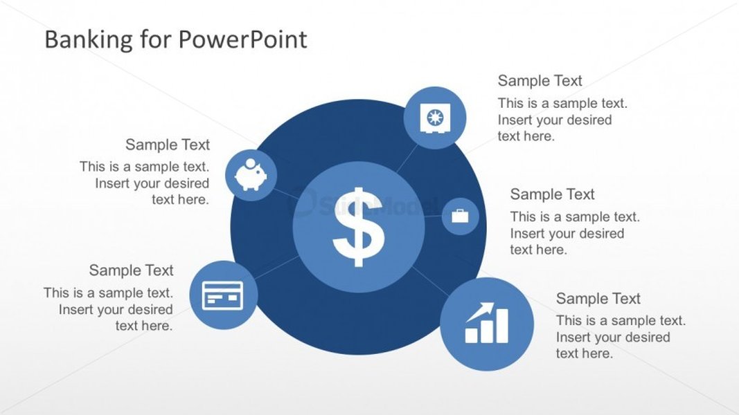 Example of a circular diagram used in banking presentations