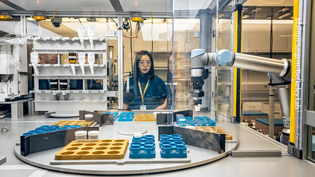 high tech robotics lab in modern facility