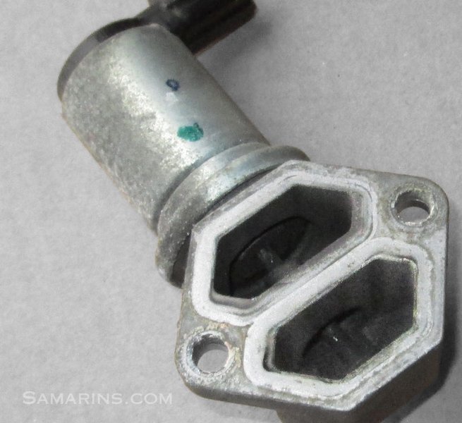 An example of a dirty Idle Air Control (IAC) valve, a common cause for P0505.