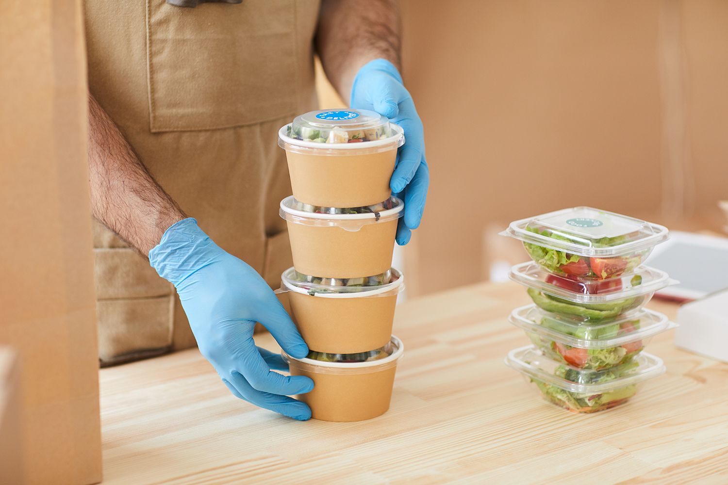 hotel room service packaging and sustainable materials