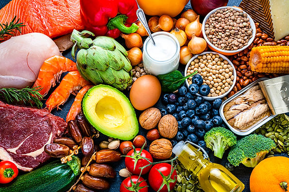 fresh produce, lean meats, natural foods