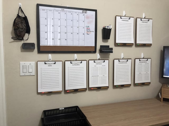 deadline reminders on bulletin board