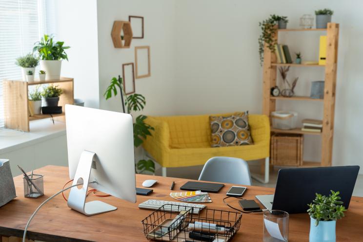 scenic academic workspace with books and nature