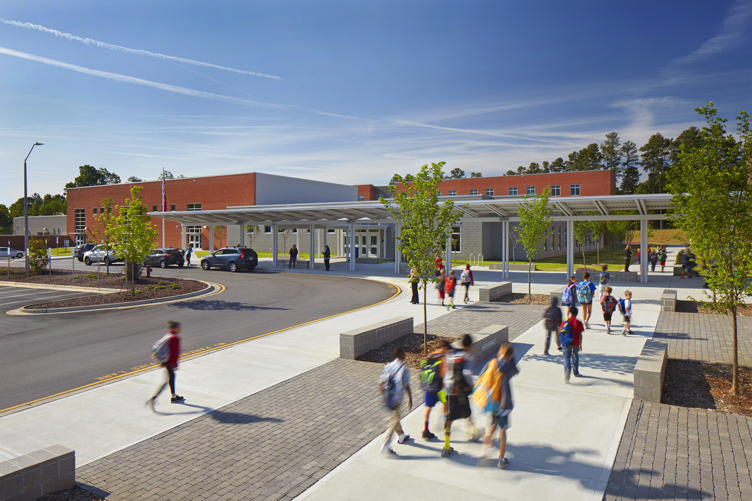 physical scenery of school campus and community environment