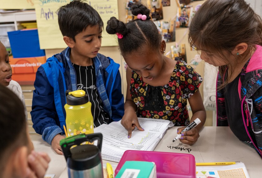 classroom, students, group work, educational activity