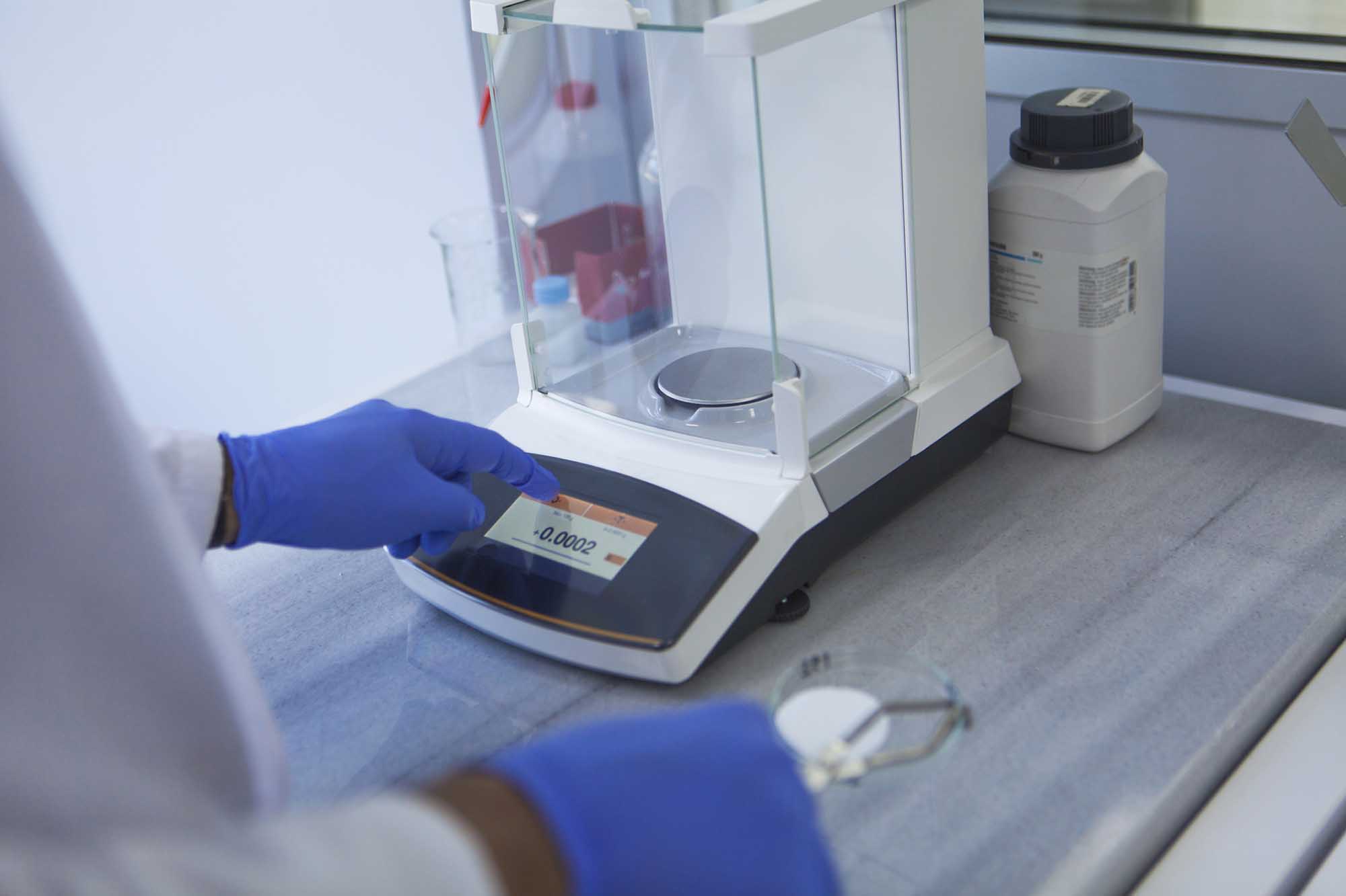 laboratory analysis equipment and clinical trial setting