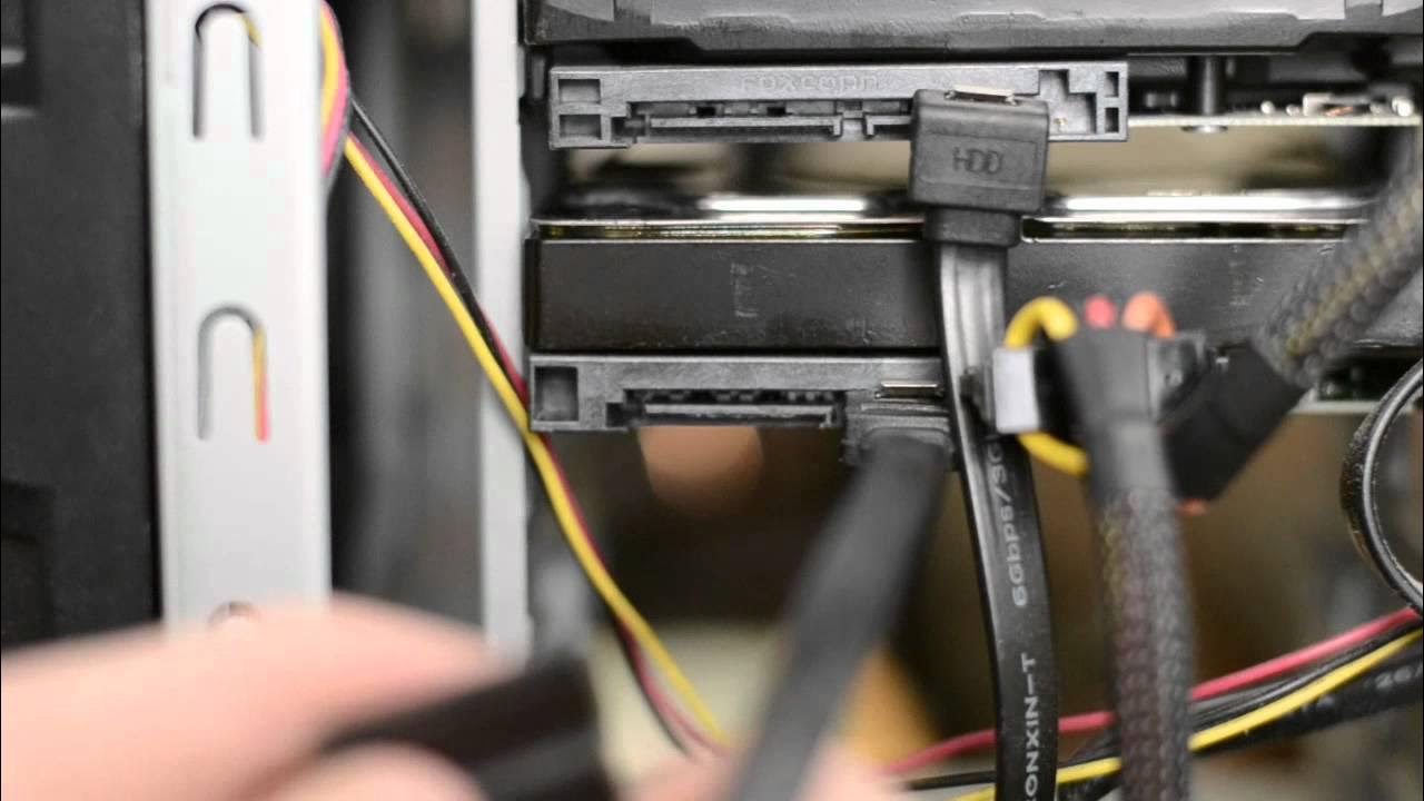 computer and hard drive setup