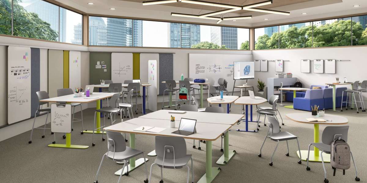 modern classroom educational materials and research setups