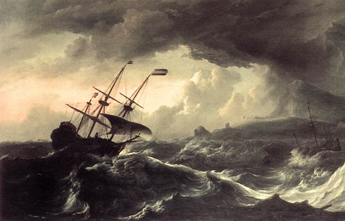 stormy sea boat dramatic miracle