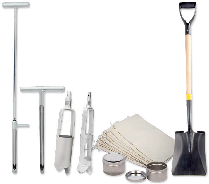 soil testing samples and equipment