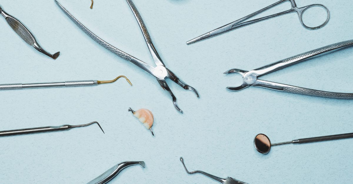 dental clinic tools and periodontal abscess