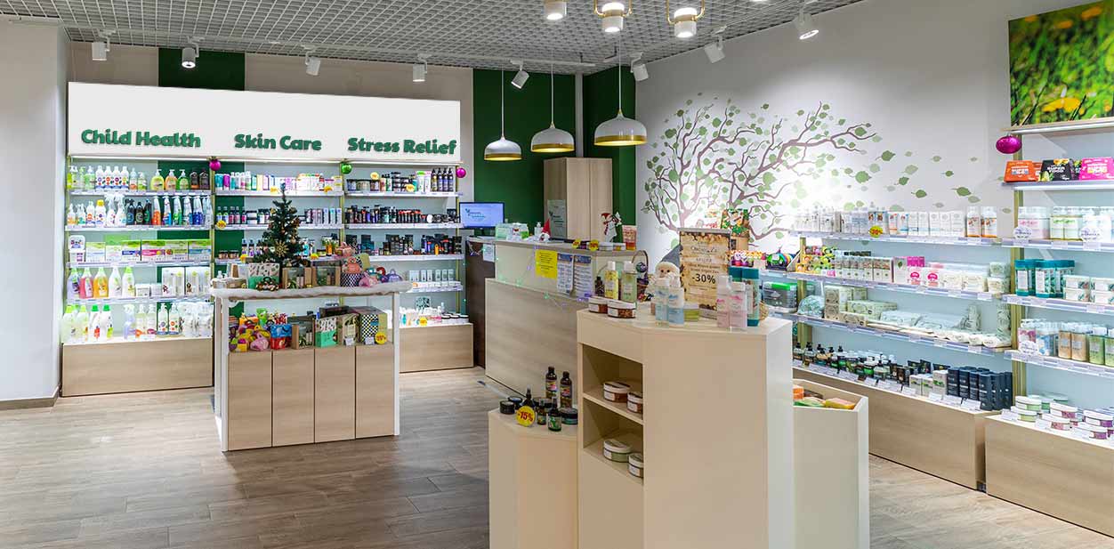 pharmacy store interior