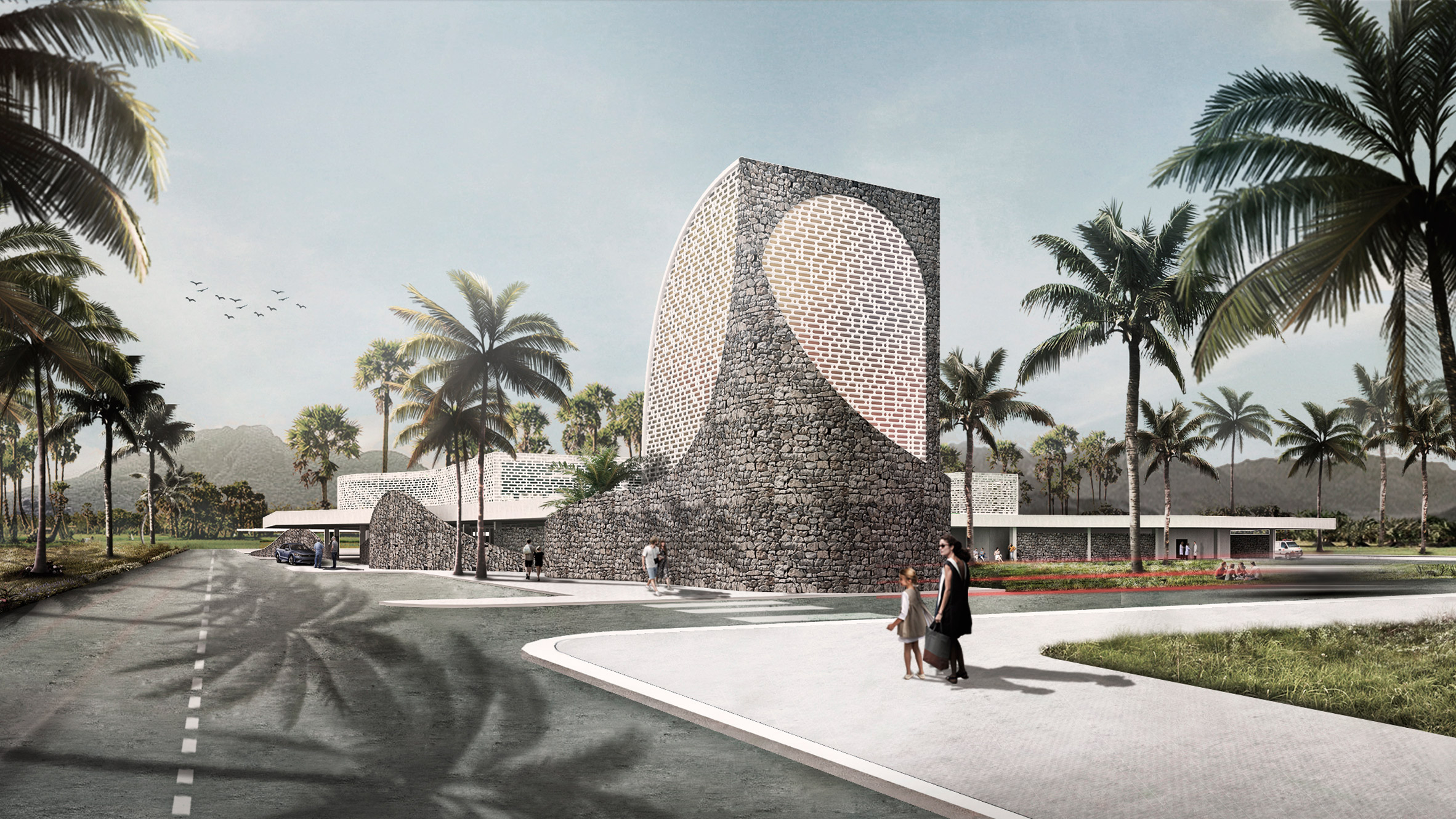 Philippine healthcare center urban landscape