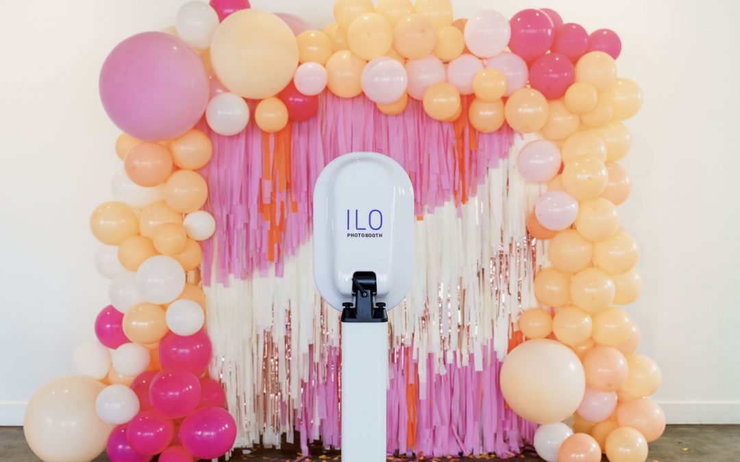 colorful photobooth setup