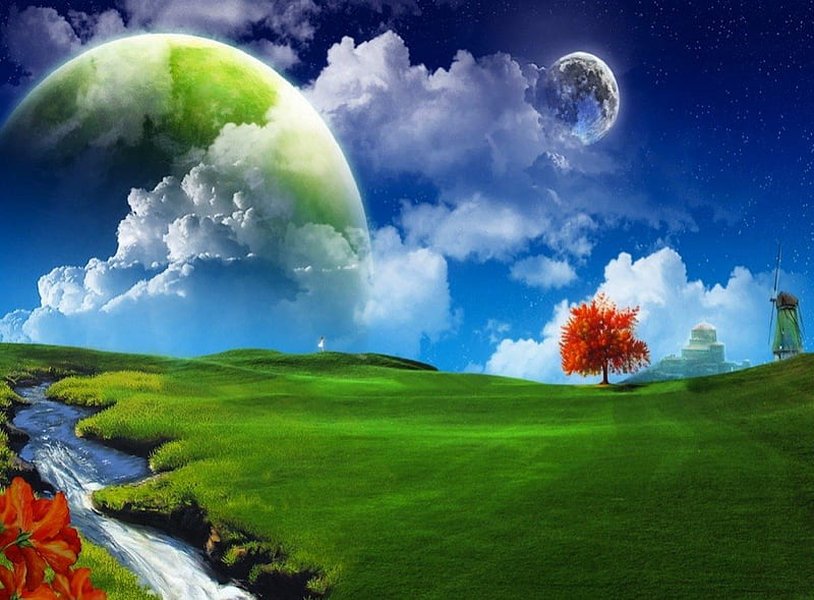 colorful earth landscape