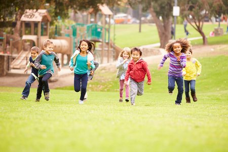 children playing outdoors