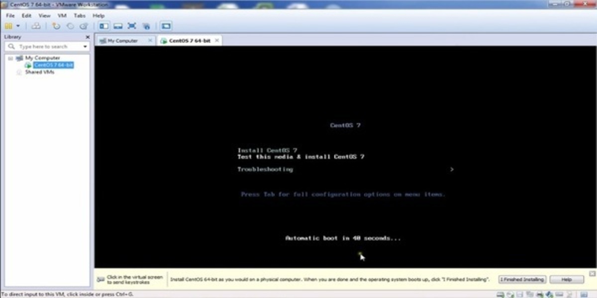 physical centos server installation