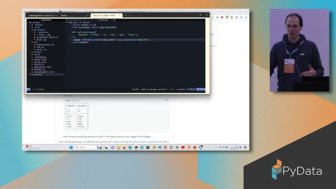 polars dataframe code on computer screen