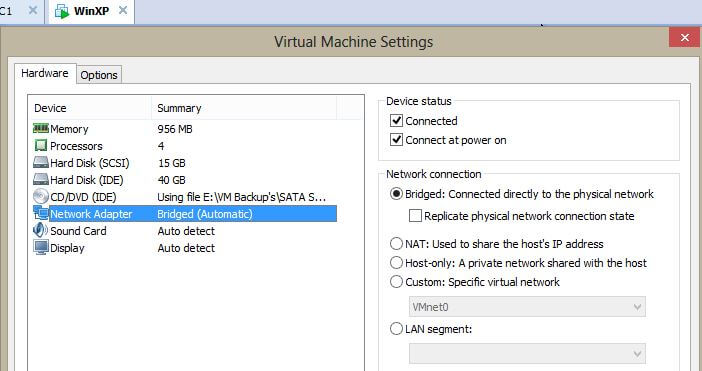 physical host setting