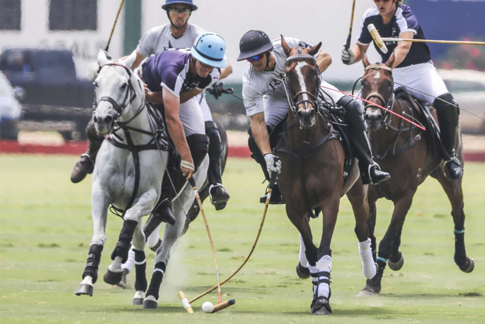 polo stick in use