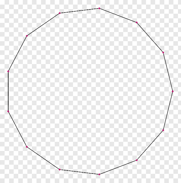 polygon outline with vertices