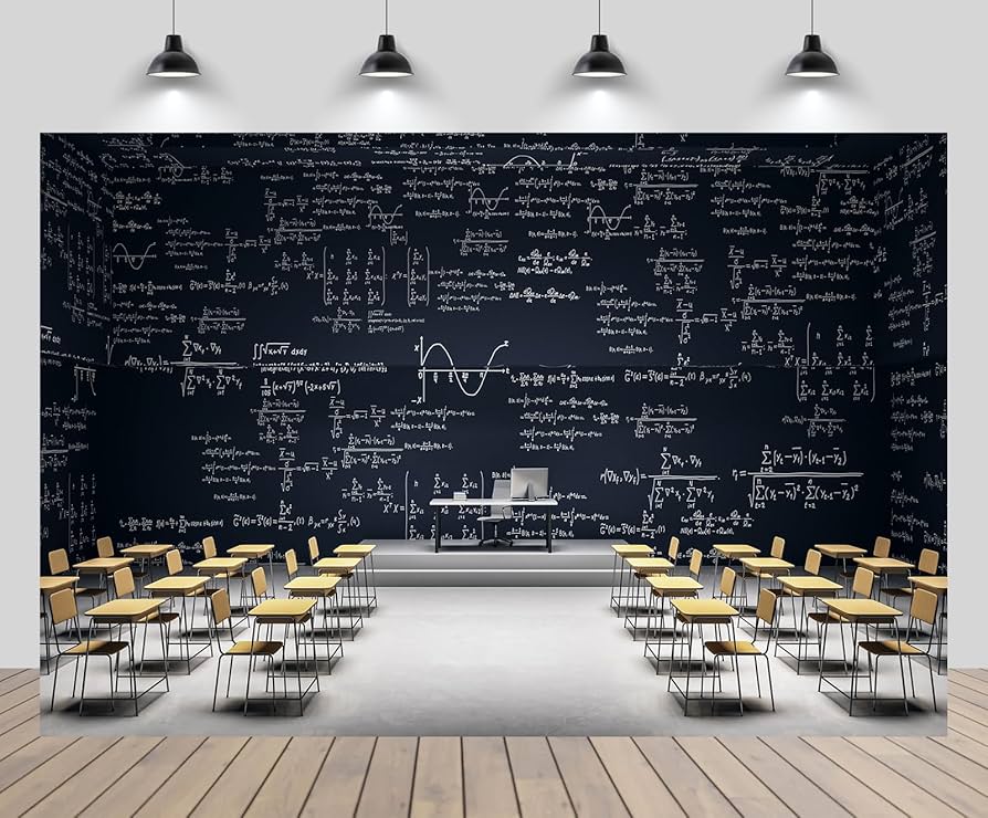 chalkboard mathematics classroom