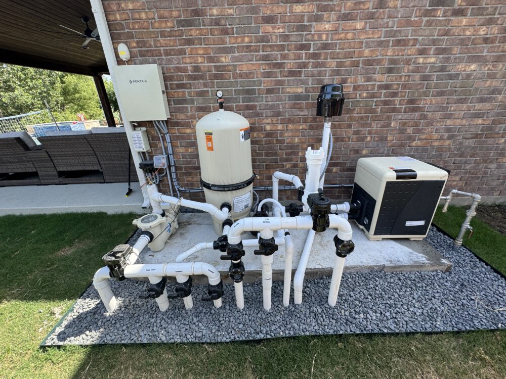 pool maintenance pool equipment outdoors