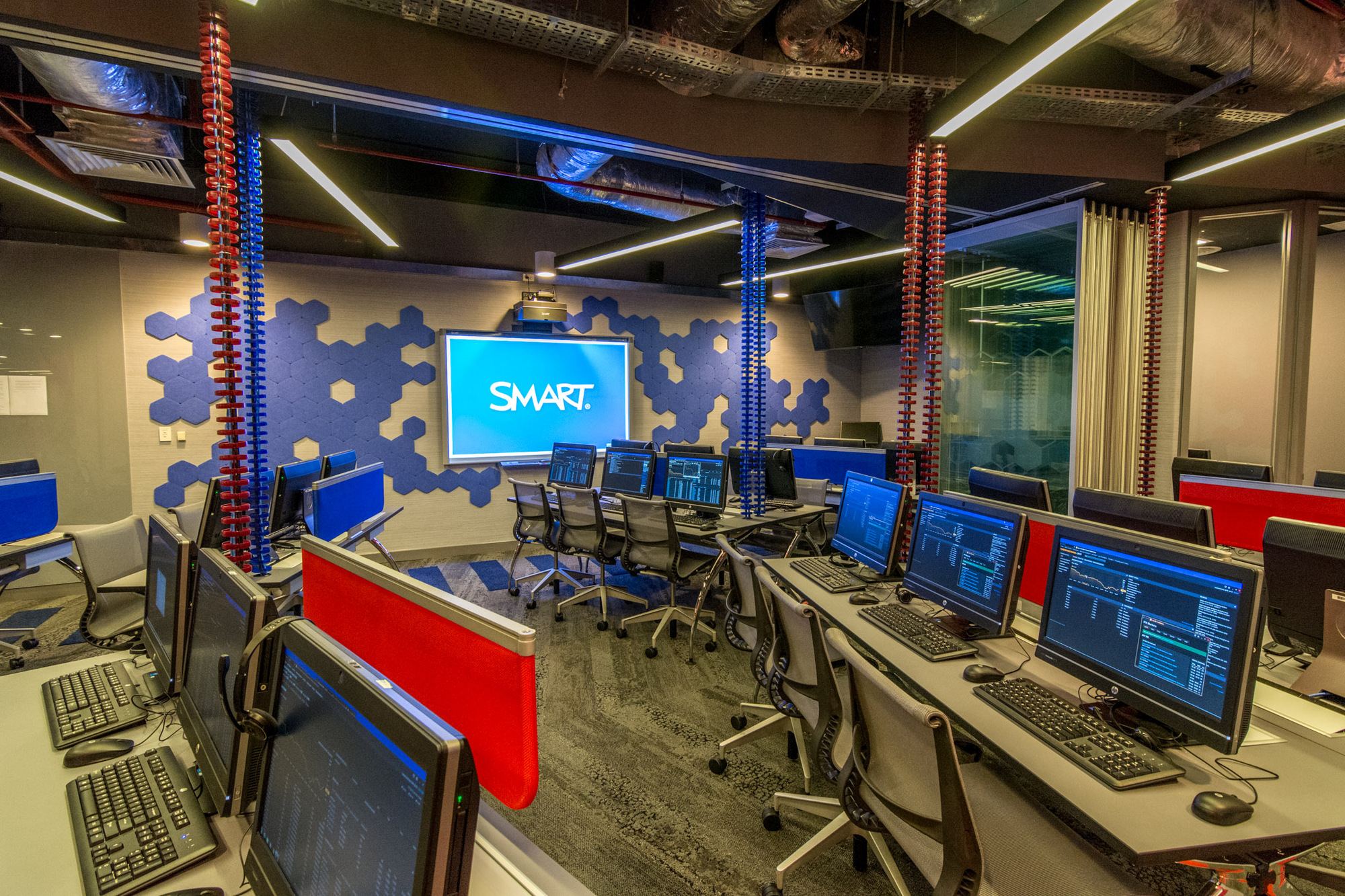 diverse financial market screens and physical trading floor