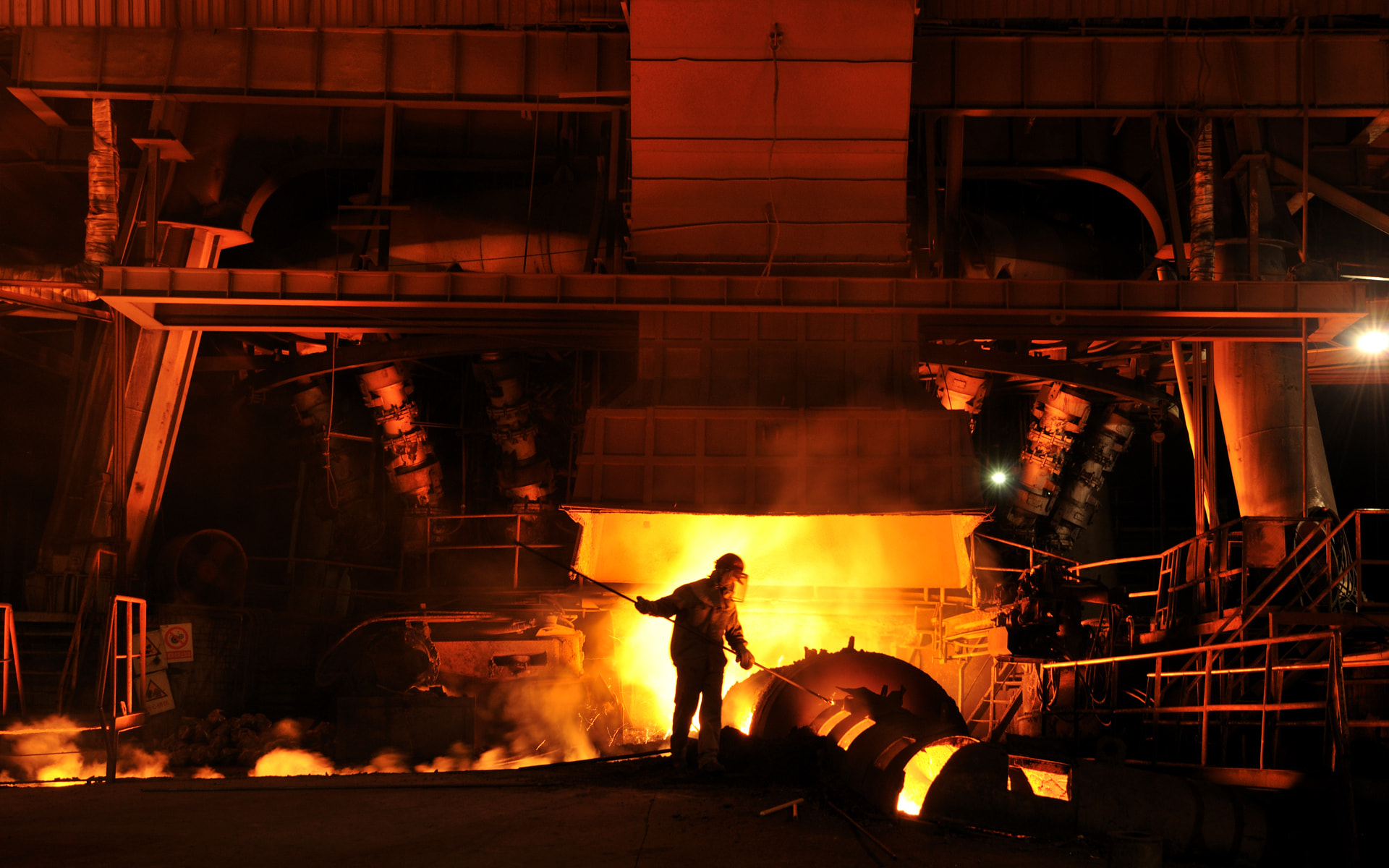 steel plant industrial facility with advanced technology and active processes