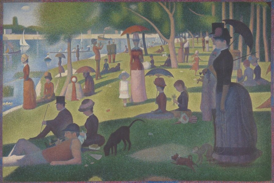 Una domenica pomeriggio sull'isola della Grande Jatte di Georges Seurat