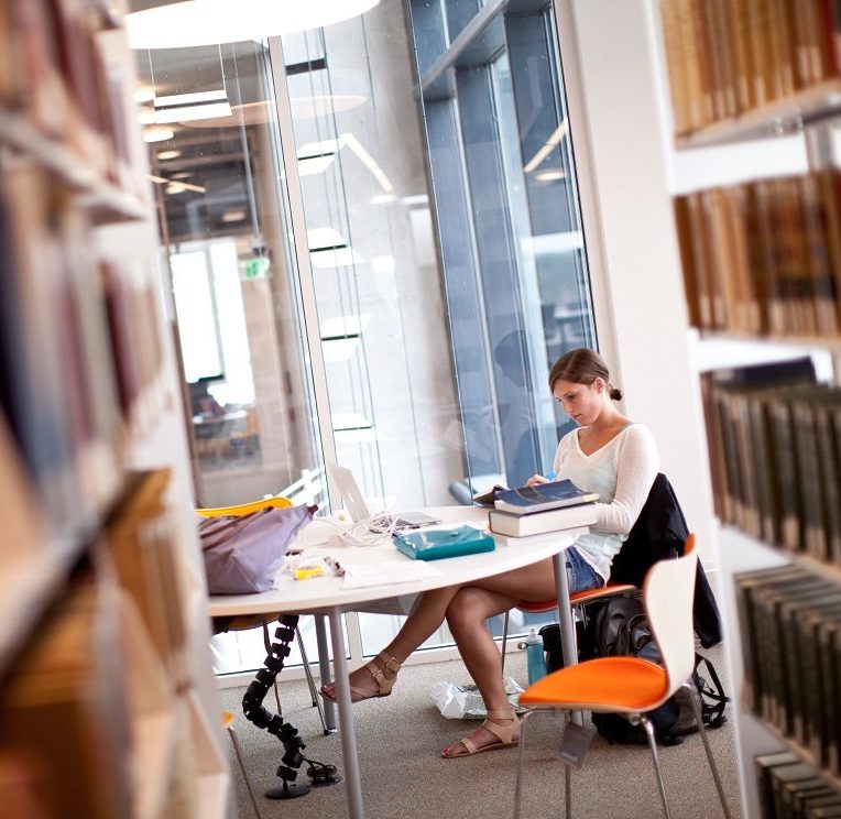 legal books, study desk, examination hall