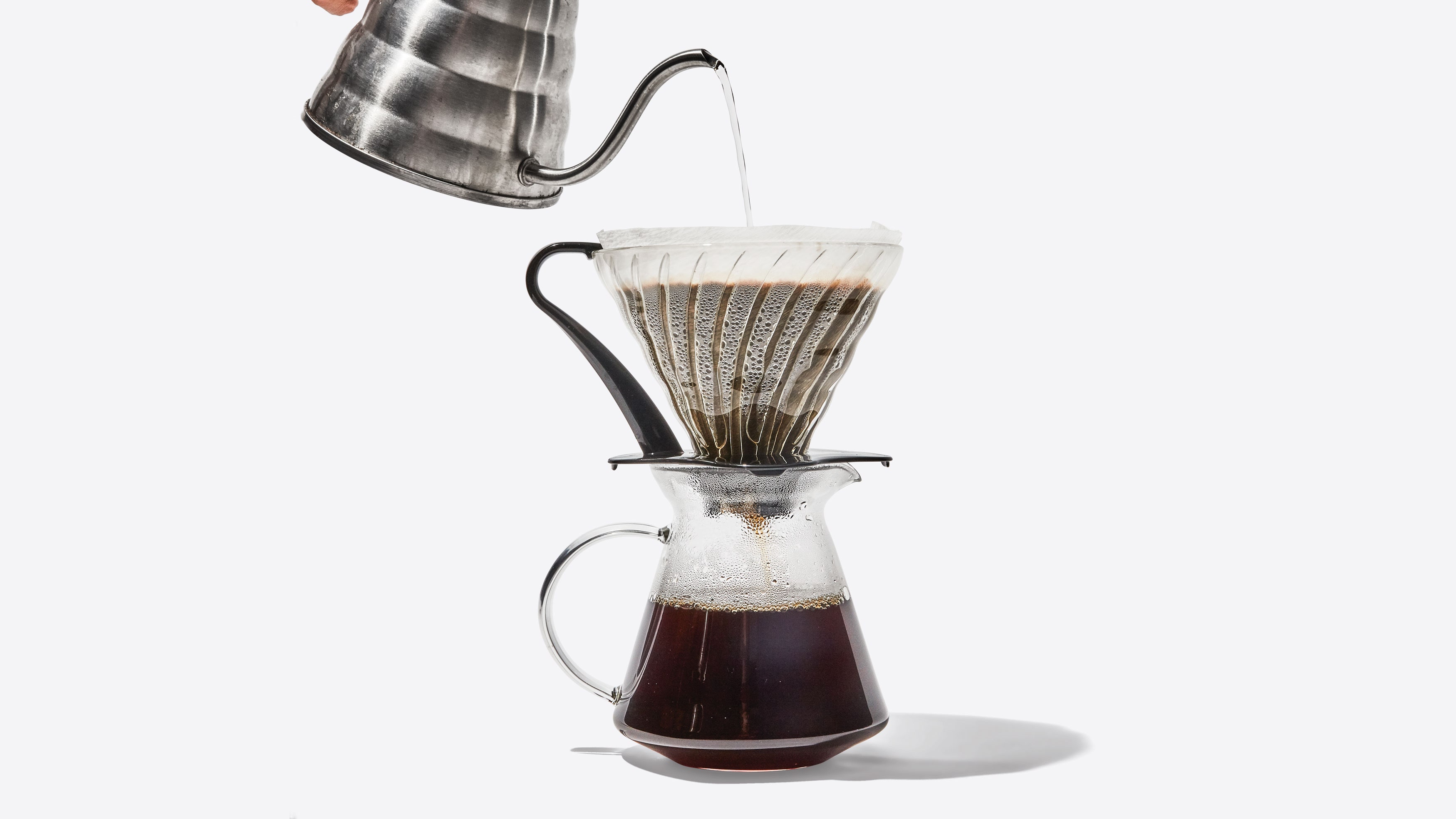 pour over coffee setup