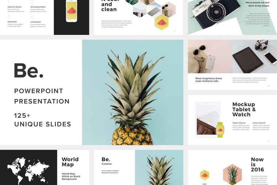 modern presentation slides setup