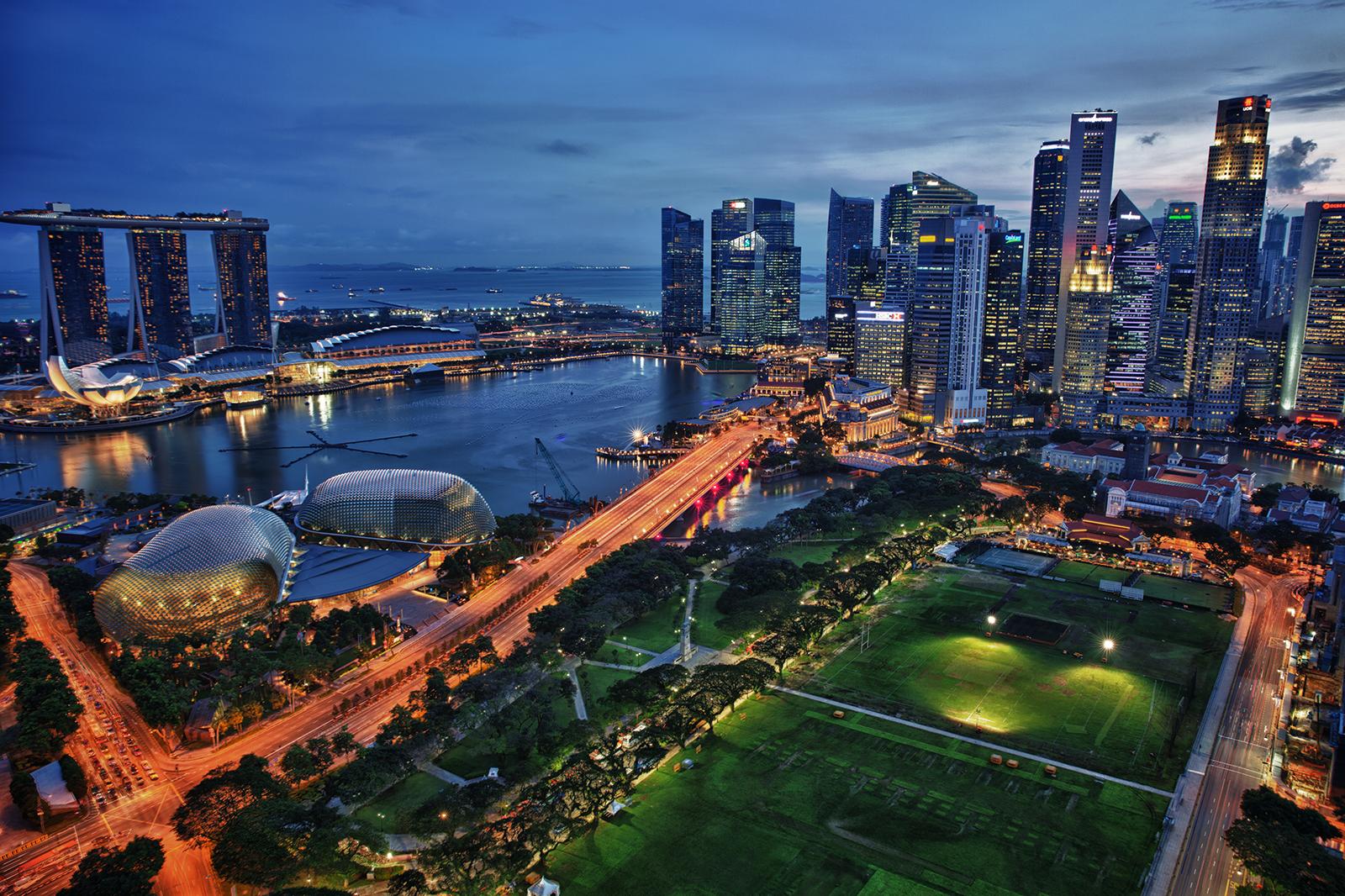 Singapore skyline urban living