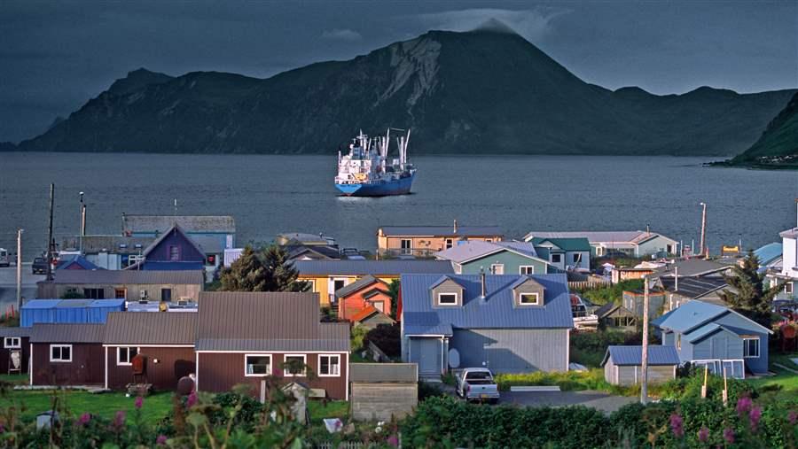 fishing port infrastructure coastal view