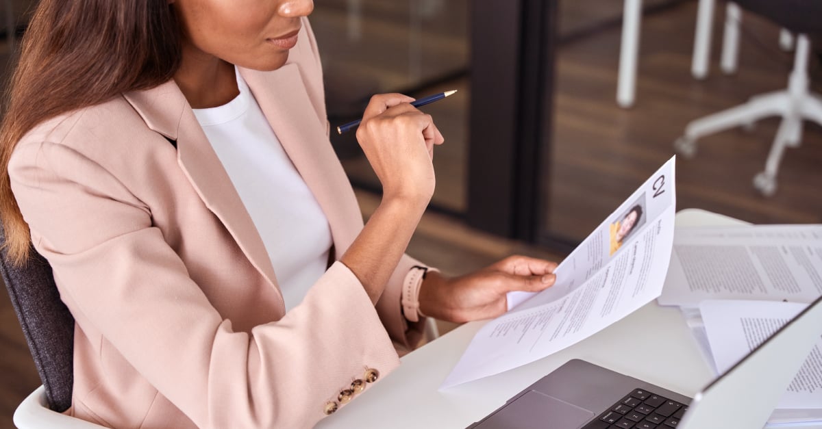 professional documents and office environment