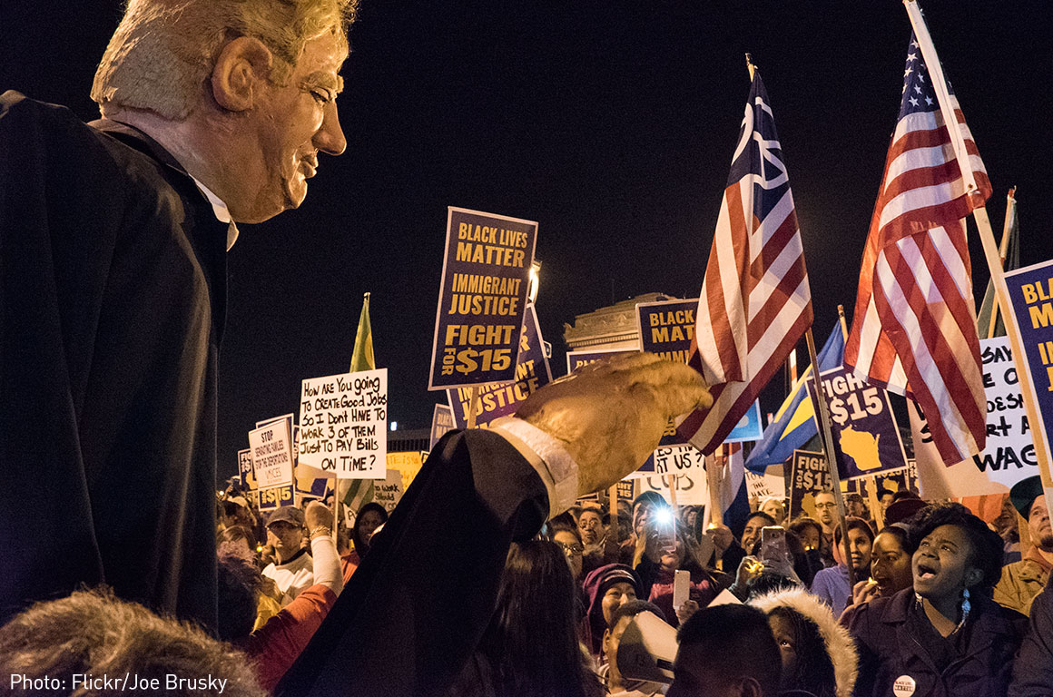 political rally protest