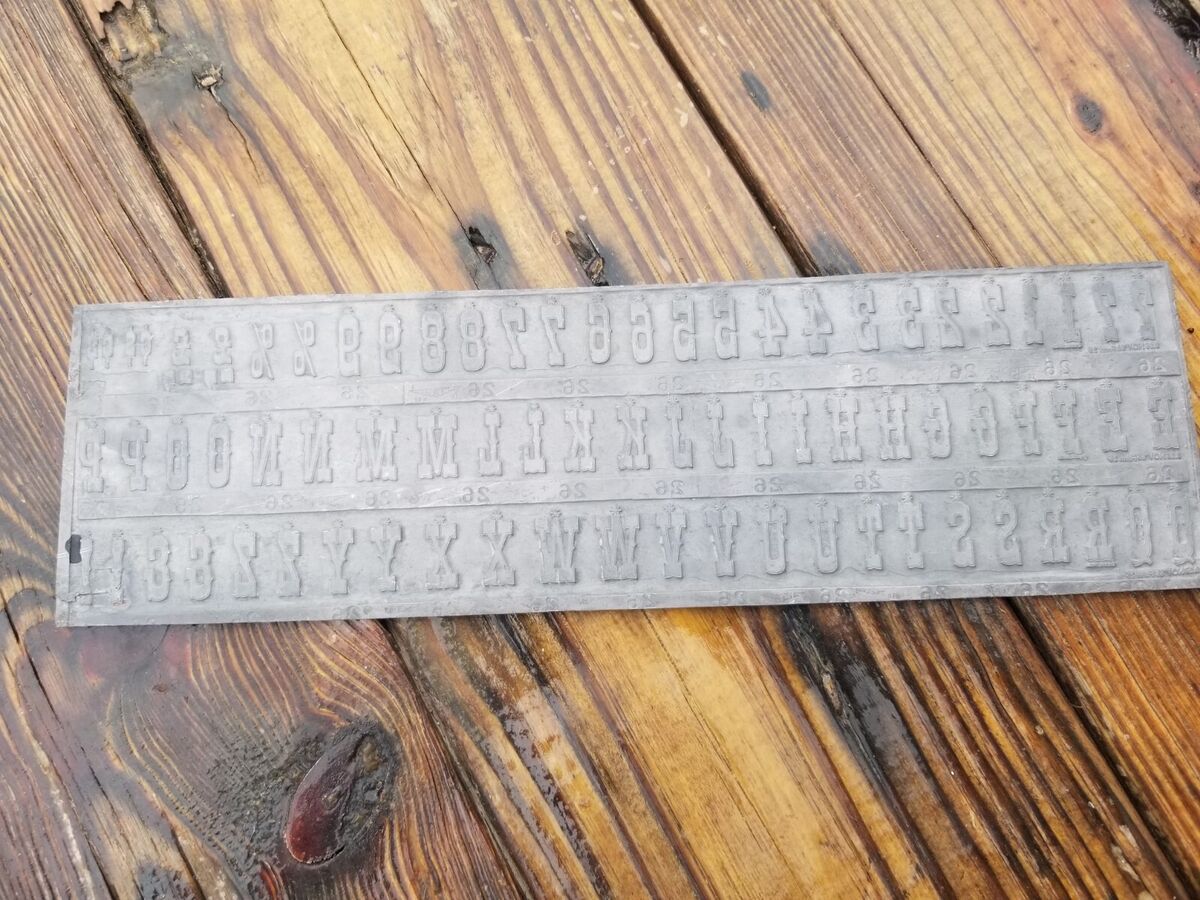 vintage printing press details